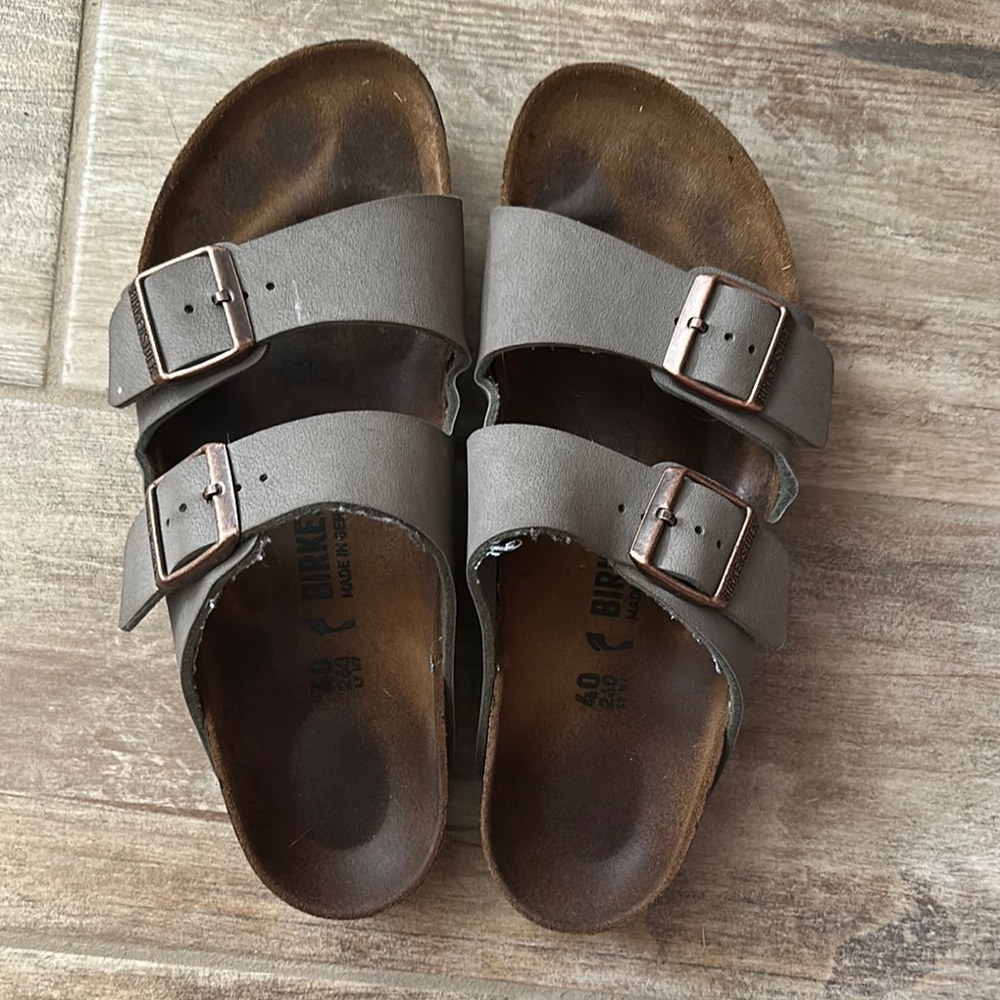 Birkenstock Taupe Double Strap Sandals
